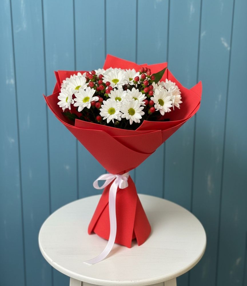 Букет цветов из: Хризантемы в Старобачатах