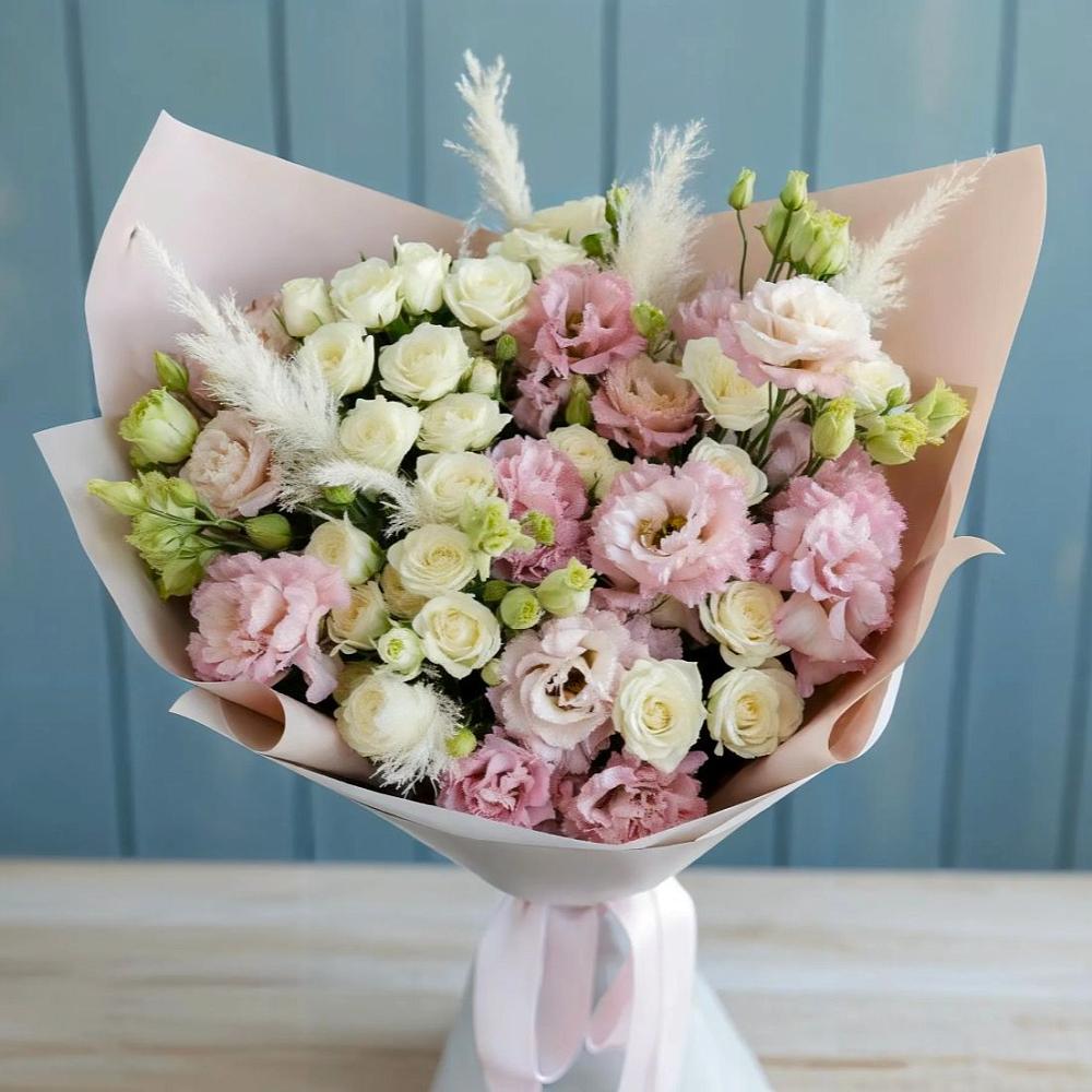 Букет цветов из: Альстромерии и Розы в Старобачатах