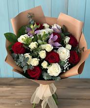 Букет цветов из:  Розы и Альстромерии #REPLACE_PRED# Старобачатах
