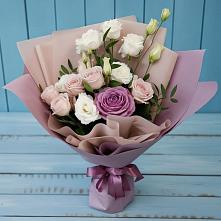 Букет цветов из:  Розы и Лизиантусы #REPLACE_PRED# Старобачатах