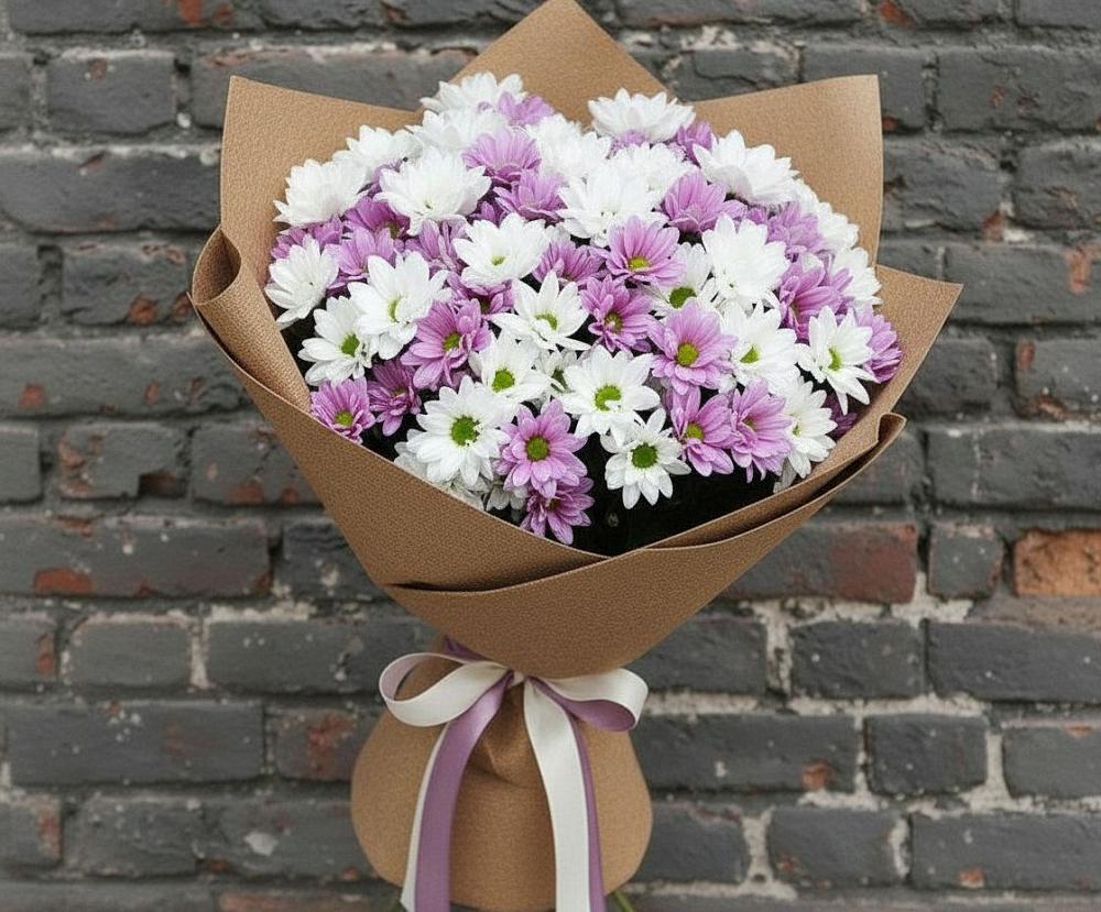 Букет цветов из: Хризантемы в Старобачатах