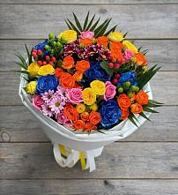 Букет цветов из:  Розы и Хризантемы в Старобачатах