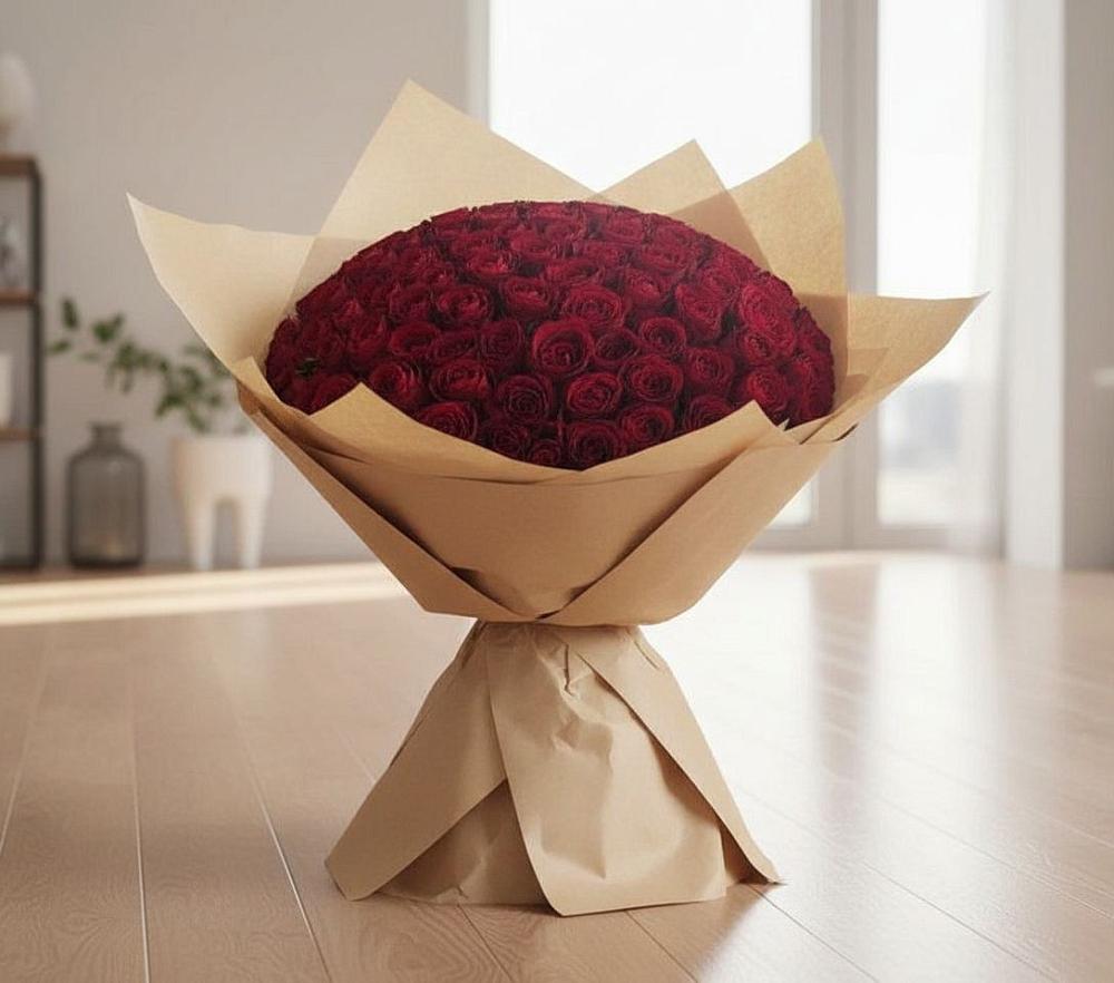 Букет 101 Красная роза в Старобачатах