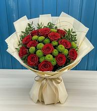 Букет цветов из:  Розы и Хризантемы #REPLACE_PRED# Старобачатах