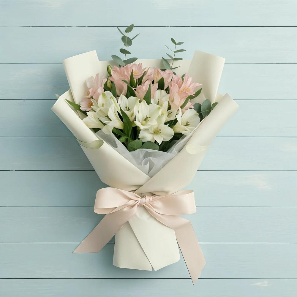 Букет цветов из: Альстромерии в Старобачатах